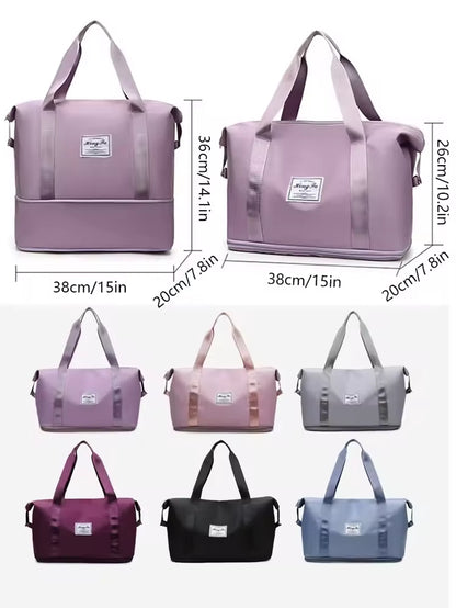 Carry on Travel Duffle Bag Nylon Waterproof Sports Gym Tote Bags for Women Large Capacity Storage Luggage Handbag