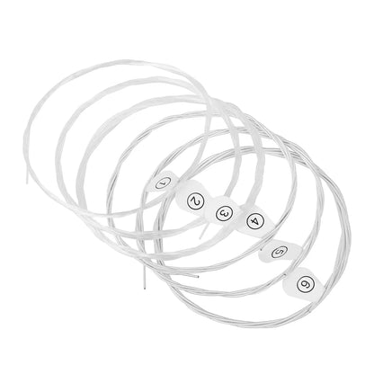 6 Pcs Nylon Classical Guitar Strings Set - Black Clear Silver Plated Copper Wound - Guitarra Strings - Guitar Accessories