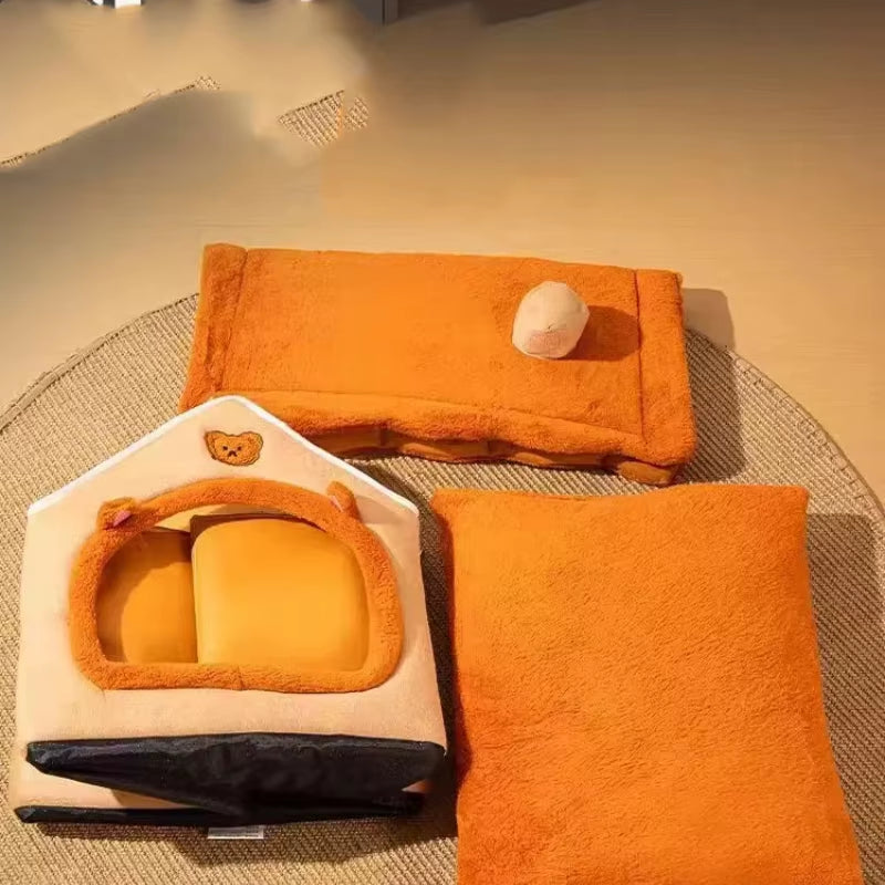 Popular Four Seasons Universal Cat and Dog Nest House Removable and Washable Small Dog Teddy Pet Bedding Supplies