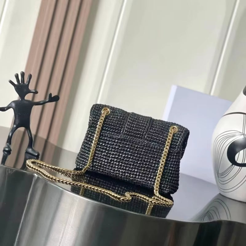 Simple Black Brand Square Shoulder Bag Fashion Banquet Shoes and Bag Party Office Bag Designer Bags Woman Luxury 2025 New