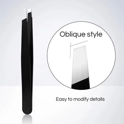 Stainless Steel Eyebrow Tweezers - Precision Hair Removal and Shaping Tool for Women and Men - Durable and Comfortable Grip