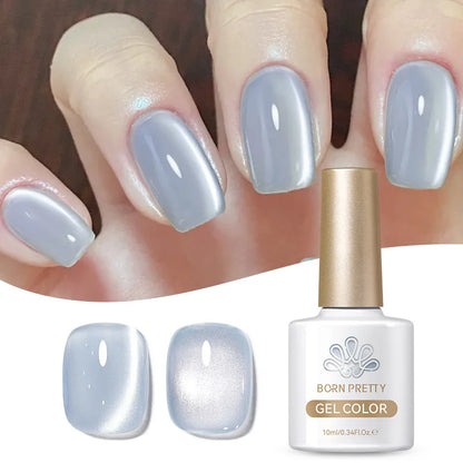 10Ml Nude Gold Glitter Cat Magnetic Gel Nail Polish Gold Blue Ultra Shine Soak off UV LED Varnish Nail Supplies