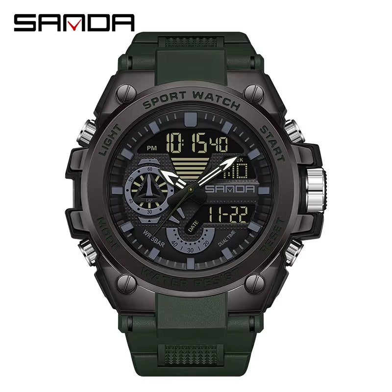 Men'S Digital Fashion Waterproof Outdoor Sports Multifunctional Electronic Watch SD3302-12