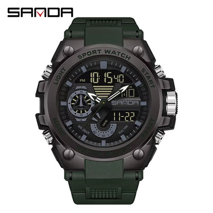 Men'S Digital Fashion Waterproof Outdoor Sports Multifunctional Electronic Watch SD3302-12