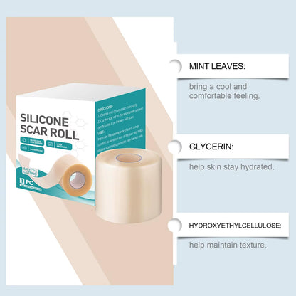 Reusable Invisible Silicone Scar Sheets Fast Healing Repair Strips Self-Adhesive Scar Cover Tape Effective Skin Care Strips