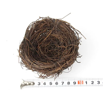 Round Rattan Bird Nest Easter Handmade DIY Craft Vine Simulation Bird Nest Egg Decor Props Home Garden Window Bird House