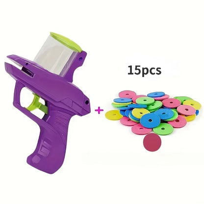 Mini Carrot Flying Disc Launcher Toy, Chew Proof Durable, Catnip Bell Stimulation, Interactive Fetch Game for Dogs Cats, Outdoor