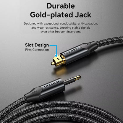 Toslink SPDIF Coaxial Cable 3.5Mm Digital Optical Audio Cable for Amplifiers Blu-Ray Xbox 360 PS4 Soundbar Fiber Cable