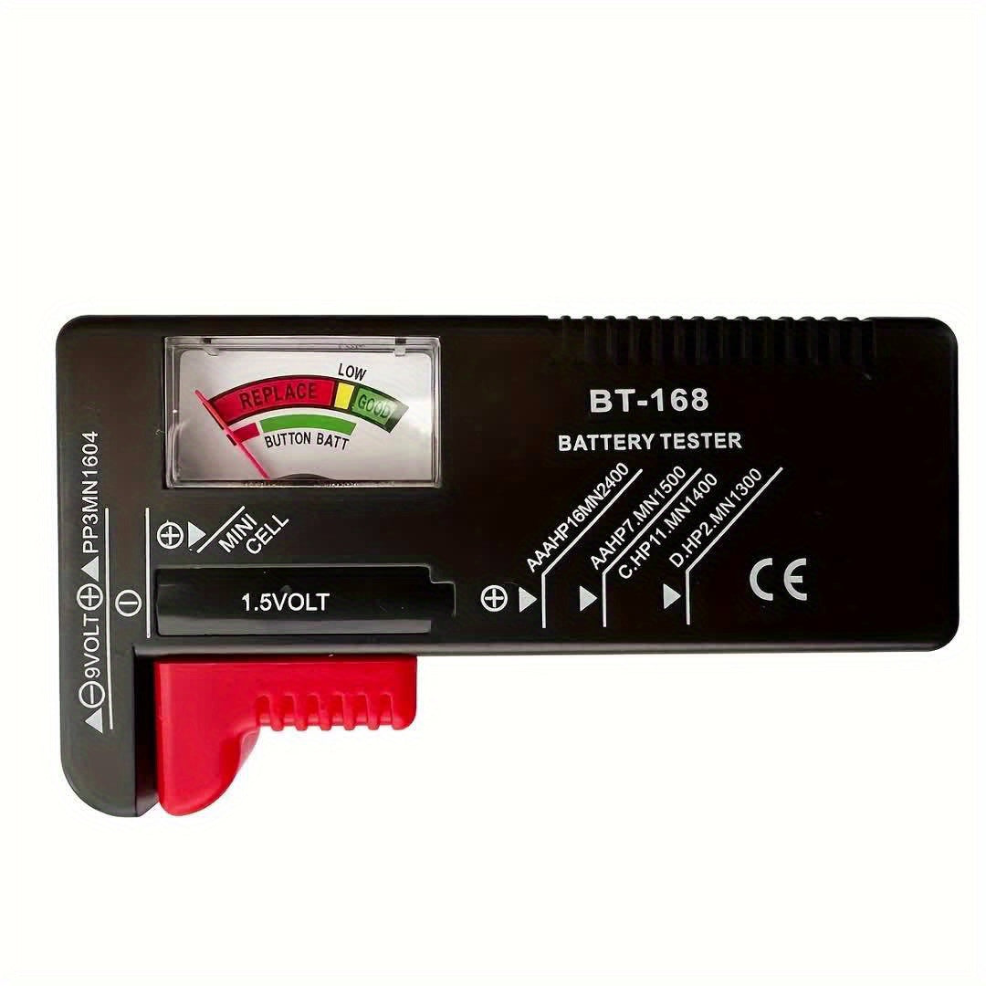 BT-168 Universal Battery Tester - Quickly Check AA/AAA/C/D/9V/1.5V Batteries with Colour-Coded Meter Indicators! Beauty Fashion