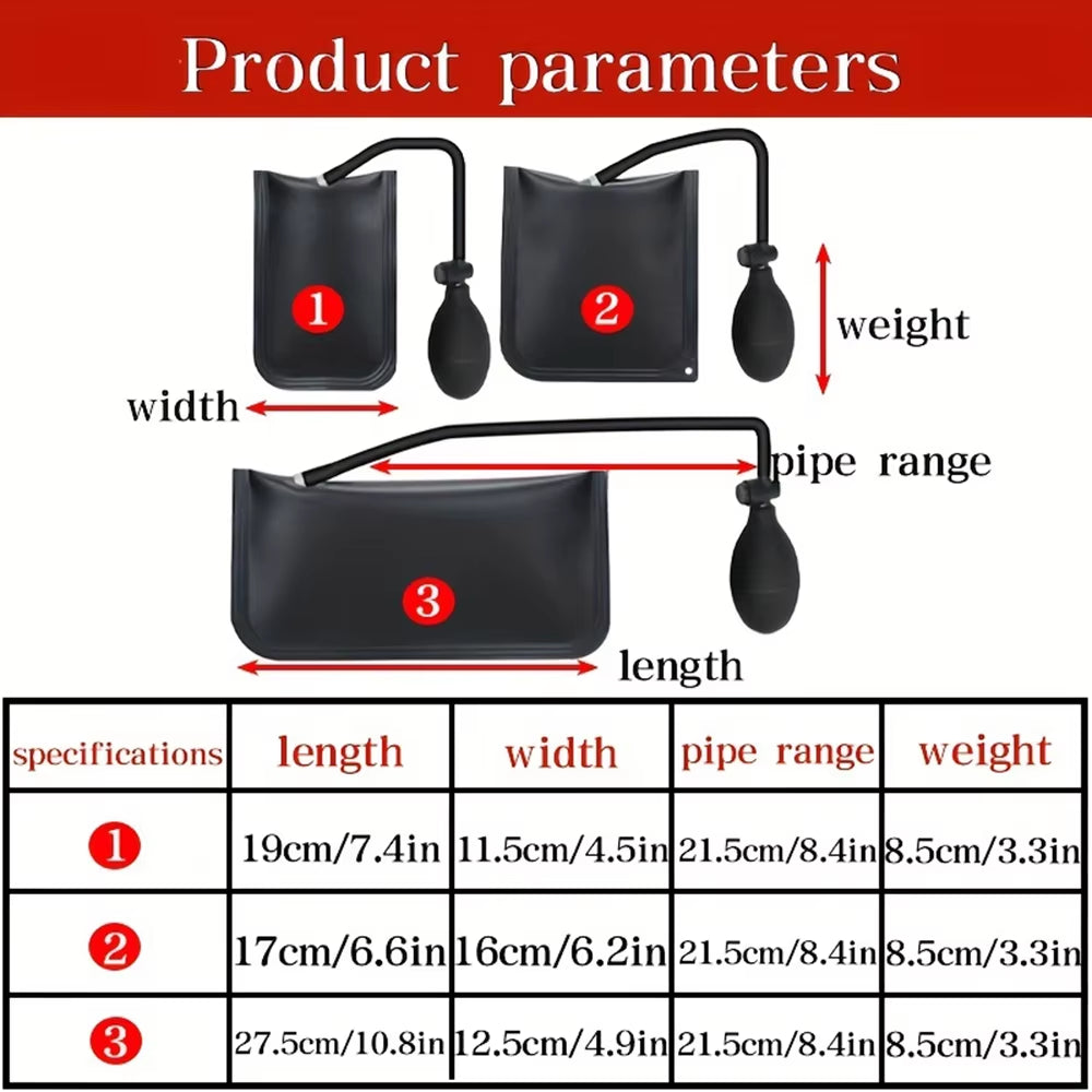 Air Pump Wedges Inflatable Airbag for Door Windows Car Powerful Installation Alignment Repair Tool Door Window Installation