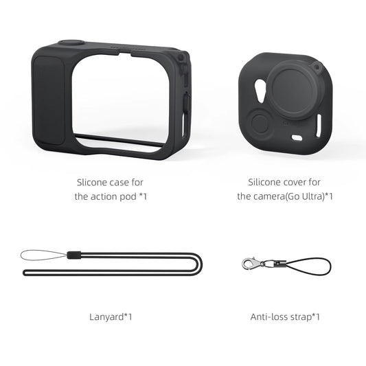 Silicone Protective Case for  GO Ultra Frame All-Round Protection Shell Cover for  GO Ultra Camera Accessories