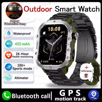 2025 New Smartwatch Men for Women Militray Outdoor GPS Track Sport Watches Heart Rate Sleep Waterproof Smart Watch IOS Android