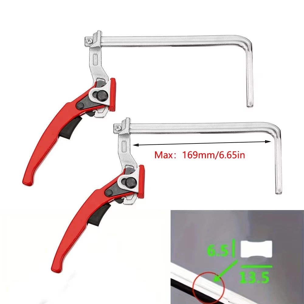 2PCS 160X60Mm Quick Guide Rail Ratchet Clamp Woodworking F Clamp Quick Clamping for MFT and Guide Rail System Hand Tools