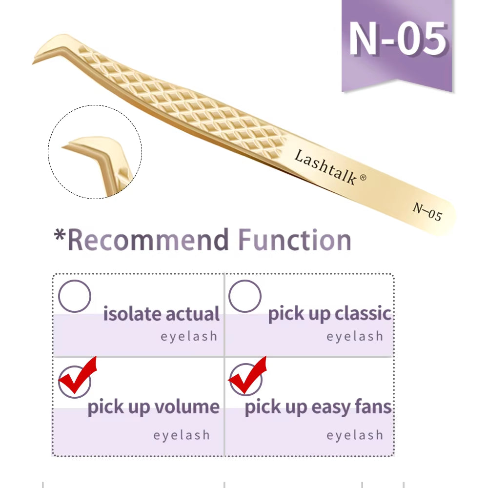Eyelash Extension Tweezers Makeup Tools from Nagaraku Stainless Steel Non-Magnetic Volume Fakelashes Supplies Accurate