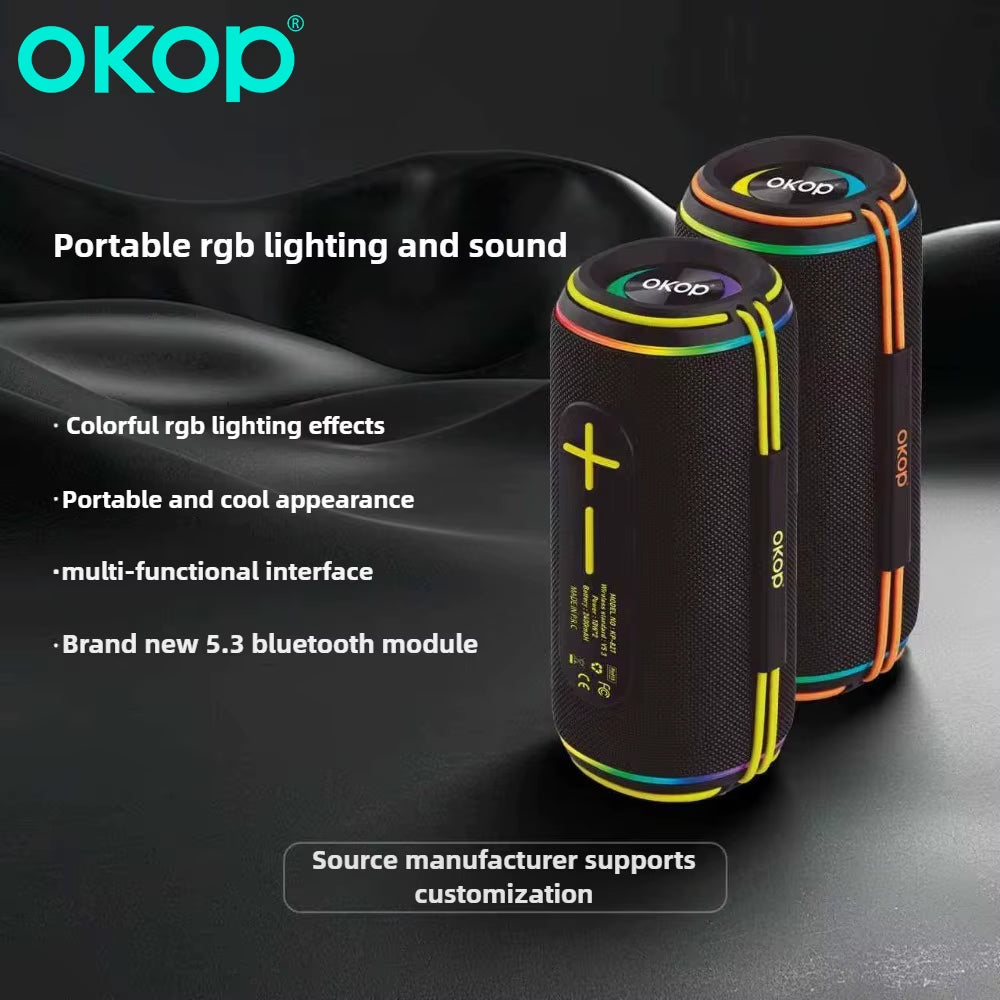 wireless Bluetoothspeaker Outdoor Portable Heavy Bass Stereo High-Power Dual Speaker Subwoofer Camping Party TF USB 블루투스 스피커