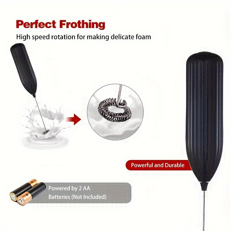 1pc LALAYUAN Electric Milk Frother & Whisk - Handheld Portable Foam Maker with Stainless Steel Teapot, Coffee & Chocolate Making, AA Battery Operated (Not Included) for Home Kitchen, Christmas Gifts, Office Use, Office Drink Beauty Fashion