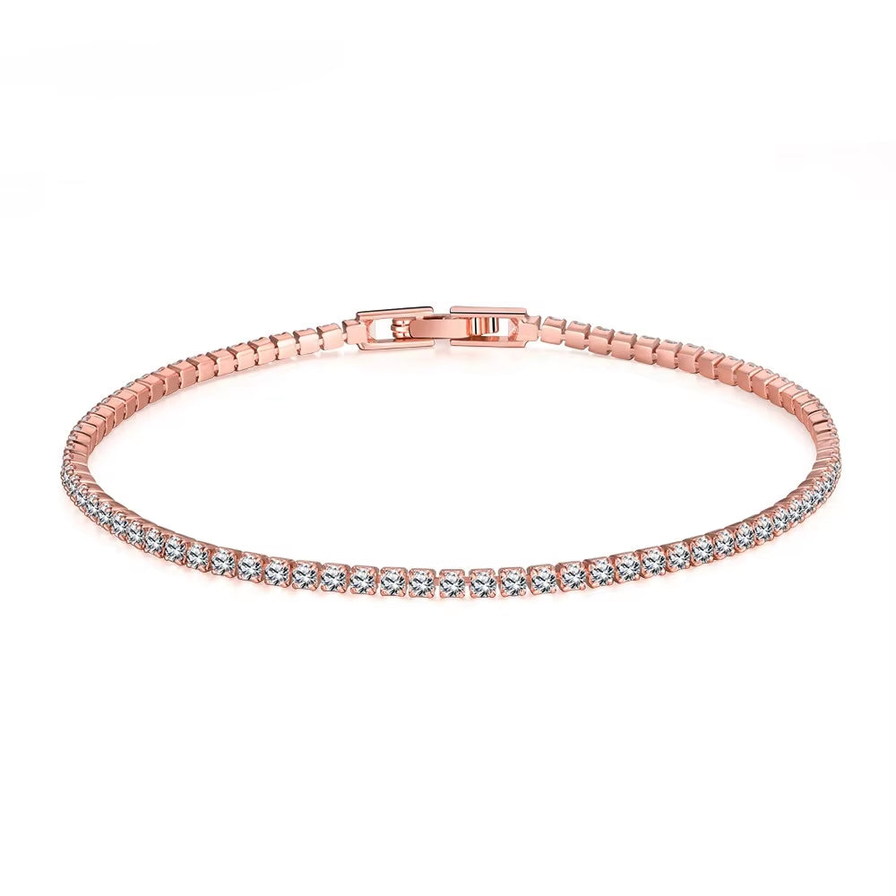 Solid 18K 14K Gold Moissanite Tennis Bracelet for Women D VVS1 round 925 Sterling Silver Luxury Bracelet for Engagement