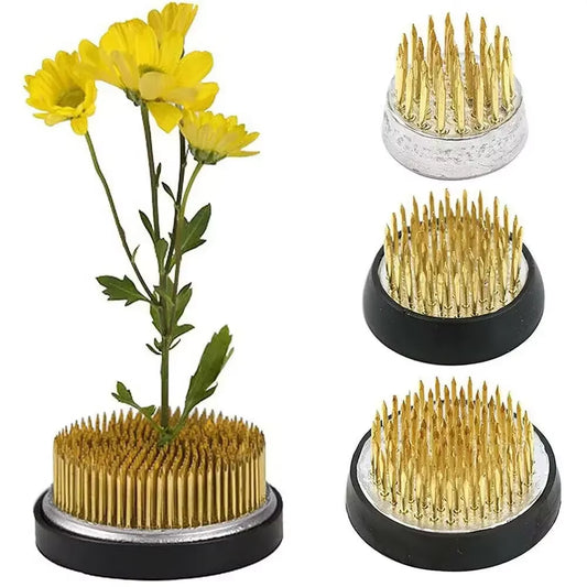 1Pcs round Flower Frog Holder Ikebana Kenzan Flower Art Fixed Arranging Tool Home Decor Living Room Floral Insert Arrangement