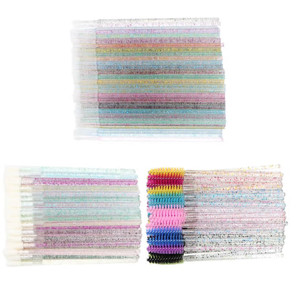 200Pcs Disposable Brushes Set Mascara Wands Lip Brushes Microbrush Applicator Swab for Eyelash Extension Eyebrow Makeup Tools