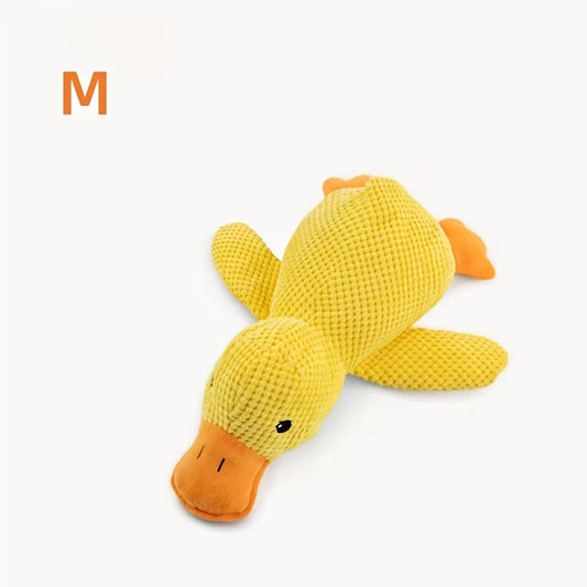 Dog Calming Duck, 2025 Yellow Duck Dog Toy, the Mellow Ducks Calming Pillow, Dogs Ducks Toy with Quacking Sound for Indoor Dogs