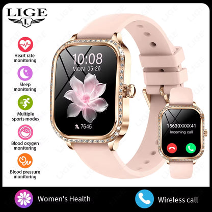 Smart Watch Women Waterproof Bluetooth Call Sports Fitness Heart Rate Monitor Smartwatch Mujer Digital Women'S Smartwatches