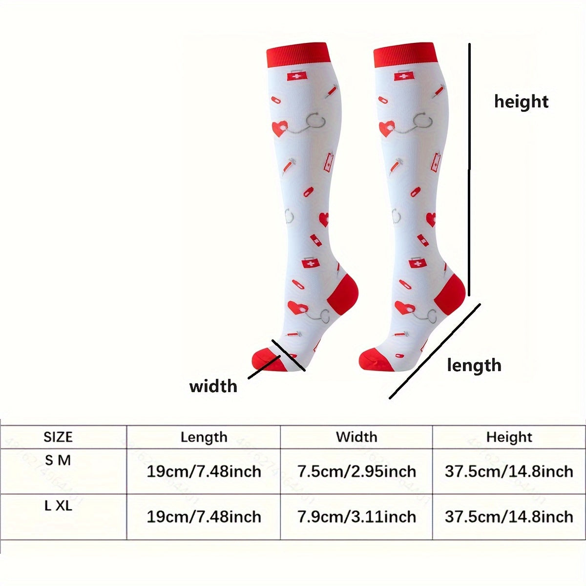 4 pairs sport compression socks