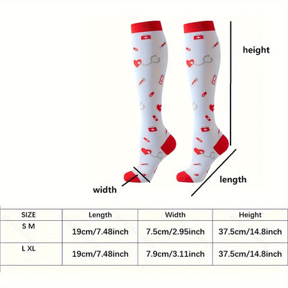 4 pairs sport compression socks