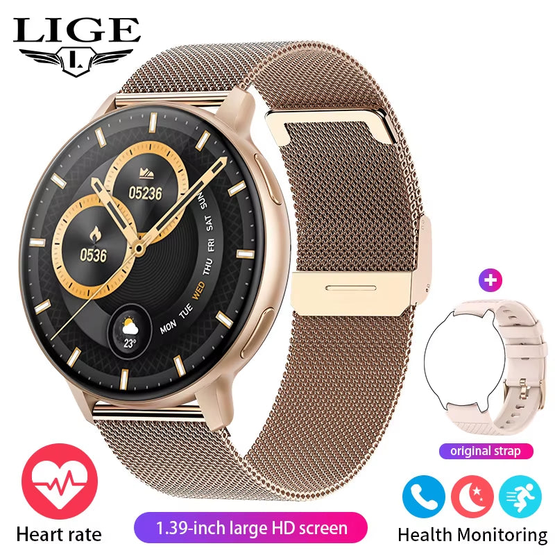 2025 Smart Watch Women Bluetooth Call Custom Dials Watches Blood Oxygen Monitor Sport Men Smartwatch Ladies for Android IOS