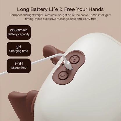 Electric Neck and Shoulder Massager Deep Tissue Shiatsu Back Cervical Massage Machine Bionic Heated Fatigue Relief Relax Muscle