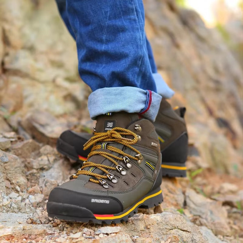 Hiking Shoes Men Winter Mountain Climbing Trekking Boots High Quality Outdoor Fashion Casual Snow Boots Non-Slip Luxus Shoes