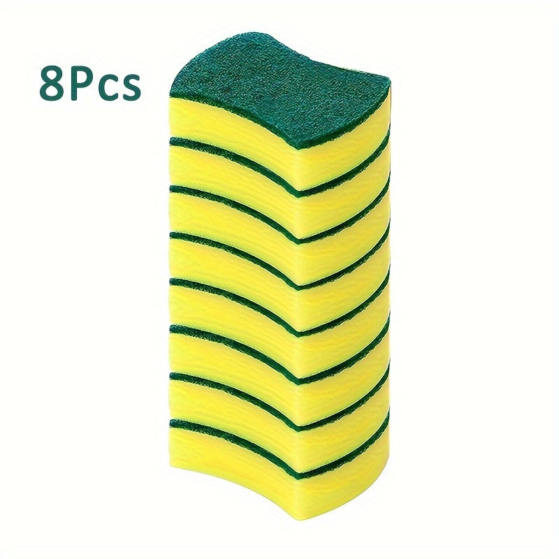 8/16/32pcs, Multifunctional Cleaning Sponge, Double-Sided Scouring Pad For Household Cleaning, Dishwashing Sponge, Premium Kitchen Sponge, Durable Non-scratch Sponge Wipe, Super Absorbent, Cleaning Supplies, Cleaning Tool Beauty Fashion