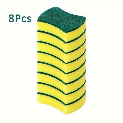 8/16/32pcs, Multifunctional Cleaning Sponge, Double-Sided Scouring Pad For Household Cleaning, Dishwashing Sponge, Premium Kitchen Sponge, Durable Non-scratch Sponge Wipe, Super Absorbent, Cleaning Supplies, Cleaning Tool Beauty Fashion