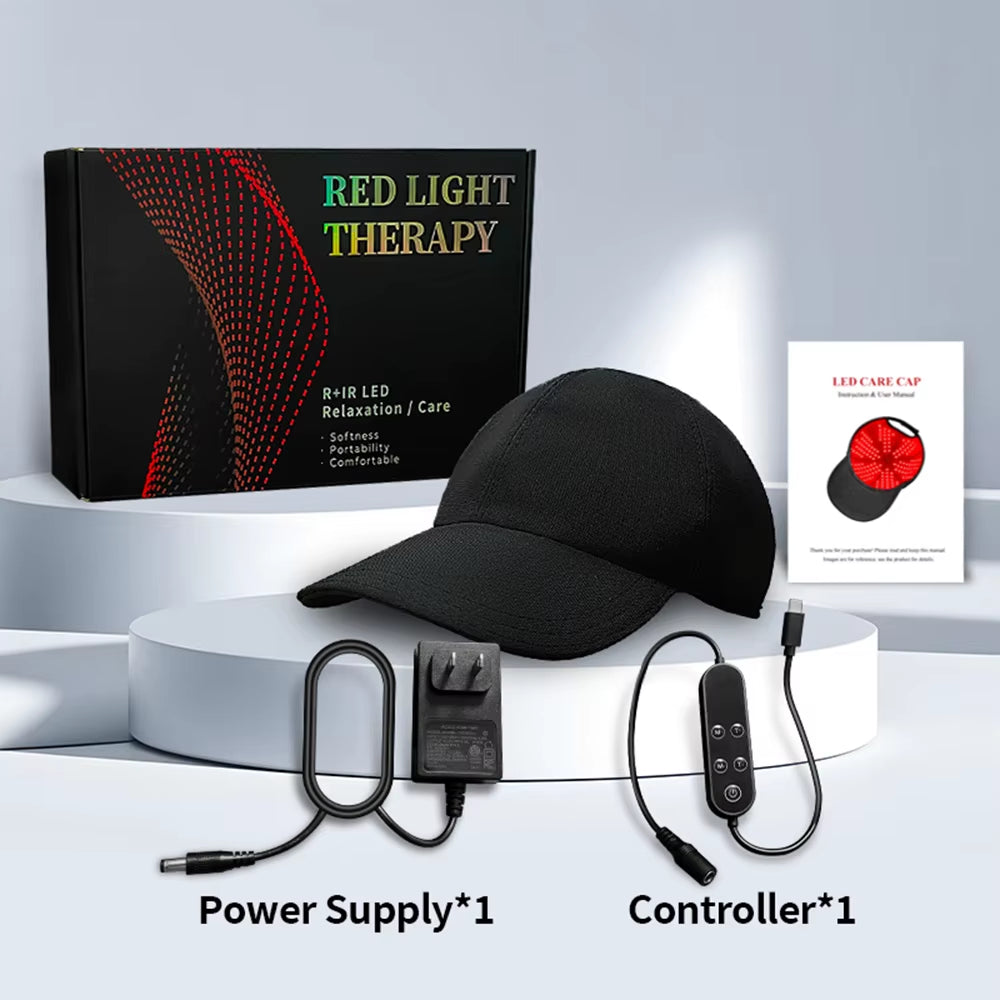 Red Light Therapy Device Hat near Infrared 180LED Treatment Helmet for Hair Growth Cap Prevant Loss Head Relaxation Relief Scalp