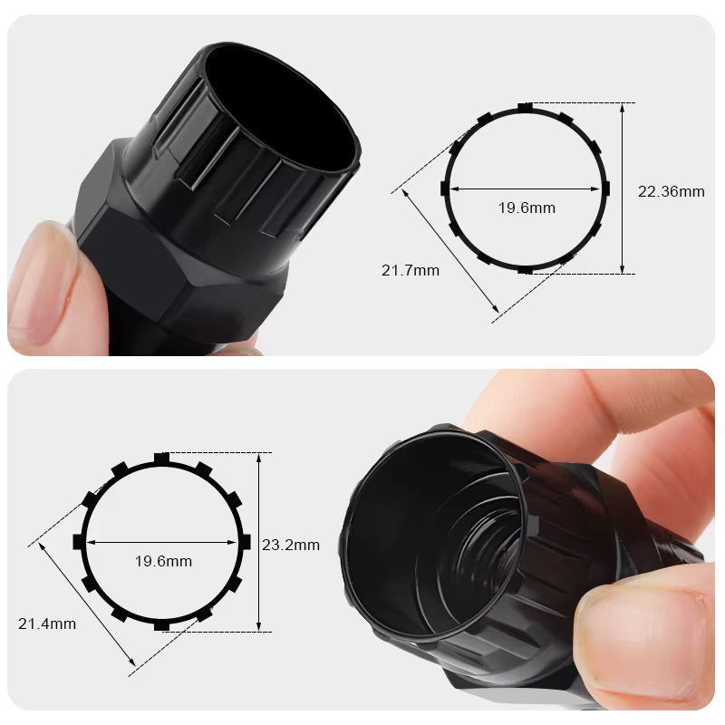 Bike Flywheel Remover Socket Tool Wear-Resistant High Strength Steel Bicycle Cassette Flywheel Lockring Remover MTB Repair Tools