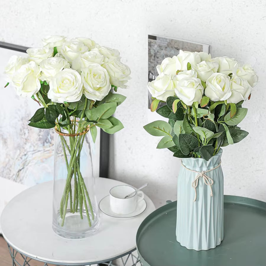 Artificial Flowers Silk Rose Festival Home Decor Bonsai Room Table Wedding Wreath Bridal Bouquet Outdoor Yard Garden Diy Giftbox