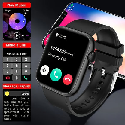 Smart Fitness Watch With 2.01" Color Screen, BT 5.3, Water Resistant, Multi-Sport Modes, Sleep Monitoring, And Fun Games Beauty World Shop