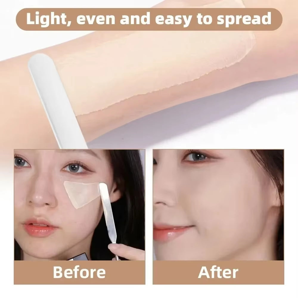 Stainless Steel Makeup Spatula Mixing Stick Foundation Brush Set Eyeshadow Cream Pigment Mixing Tool Face Contour Brush Tool