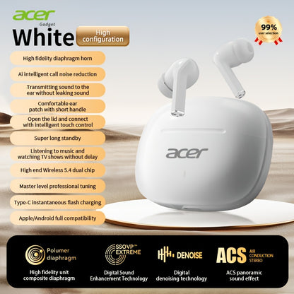 Acer OHR504 Mini Sport Wireless Earbuds - Wireless Stereo, In-Ear Noise-Canceling Headphones, Extended Battery Life, Universal Fit for Both Genders, Newest Version