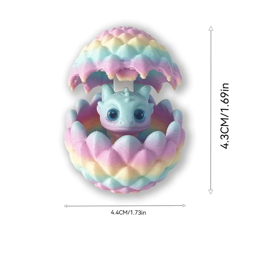 3D Printed Decorative Ornament Dragon Egg with Little Dragon Inside, Suitable for Furniture and Desktop Home Decor Christmas