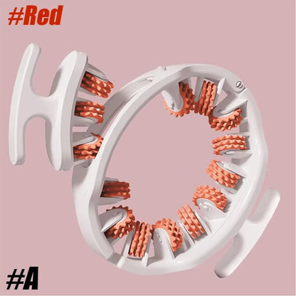 Round Ring Leg Massager Anticellulite 14 Wheels Full-Coverage for Neck Shoulder Abdominal Muscle Massage Roller Body Slimming