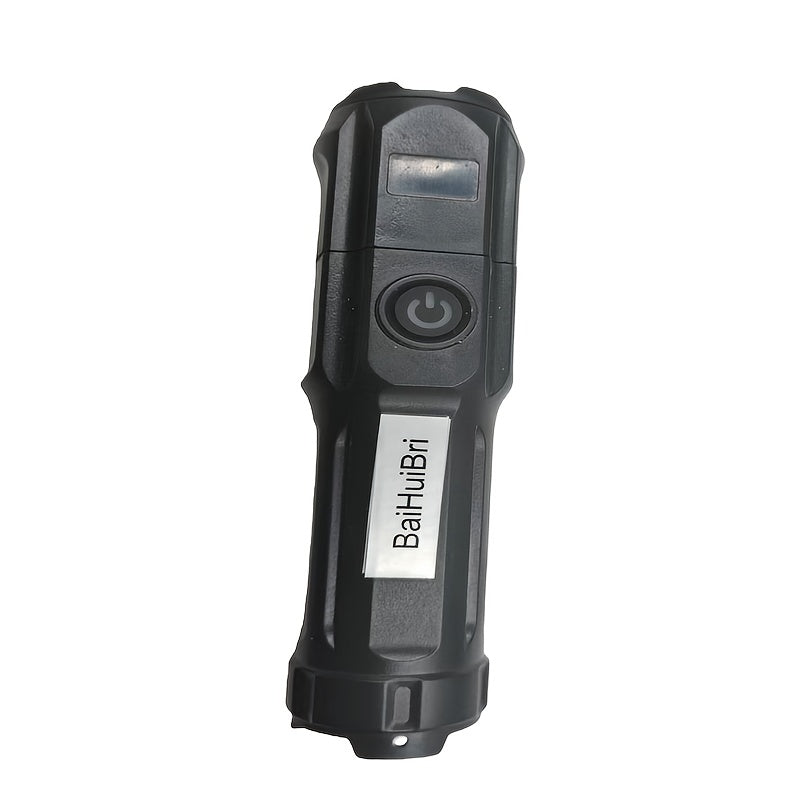 Baihuibri 1pc powerful variable focus flashlight, multifunctional portable household small flashlight, telescopic zoom light, rechargeable, suitable for outdoor lighting, work, exploration hiking Beauty Fashion