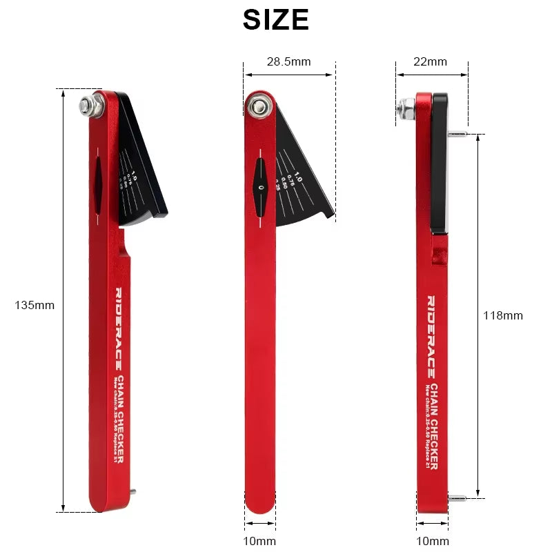 Bicycle Chain Wear Indicator Tool Multi-Functional Bike Chain Gauge Measurement Checker MTB Road Cycling Repair Tools