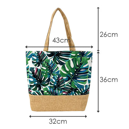 New Women Handbag Floral Printed Beach Shopping Large Capacity Tote Bag Fashion Casua High Capacity Travel Ladies Shoulder Bag