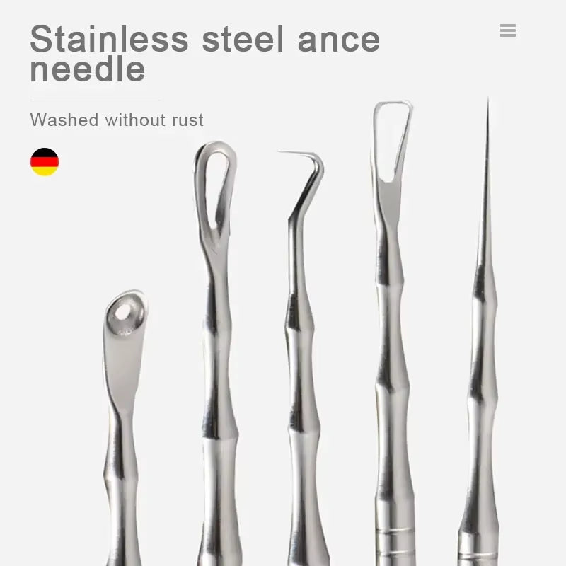 Pimples Blackhead Clip Tweezers Acne Blackhead Removal Needles Beauty Artifact Blemish Extractor Remover Needle Tool Wholesale
