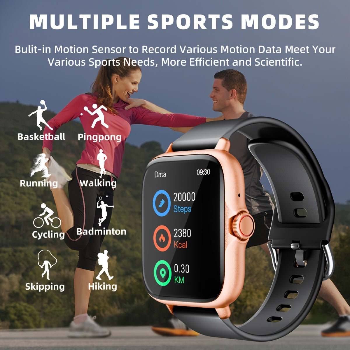 Sports Smart Watch, 1. 83'' Full Touch Screen Display with Message, Answer Make Call Smartwatch, Sleep Monitoring, Sports Pedometer, Information Alerts, for iPhone Android Phones, Smartbands Fitness Watch for Women Men Friend Beauty Fashion
