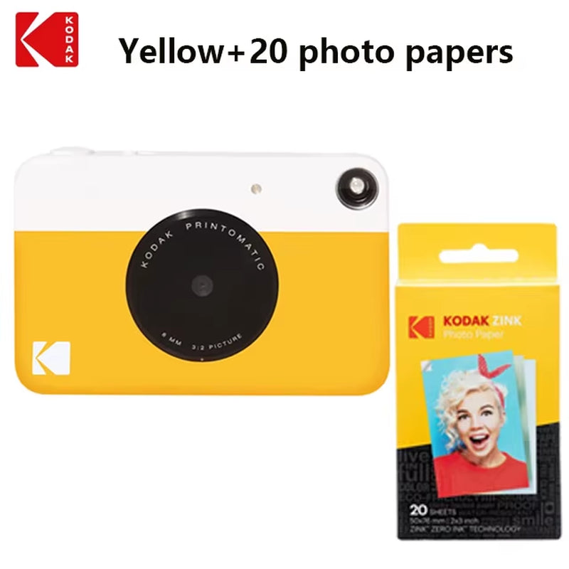Genuine  PRINTOMATIC Instant Camera Digital Instant Printing Camera ZINK Inkless Printing Color Photo Paper +40 Films Set