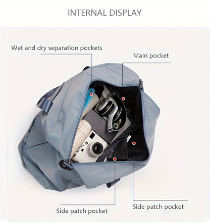 Versatile Carry-On Duffle Bag with Large Capacity and Lightweight Design - Perfect for Travel, Sports, and More Beauty Fashion
