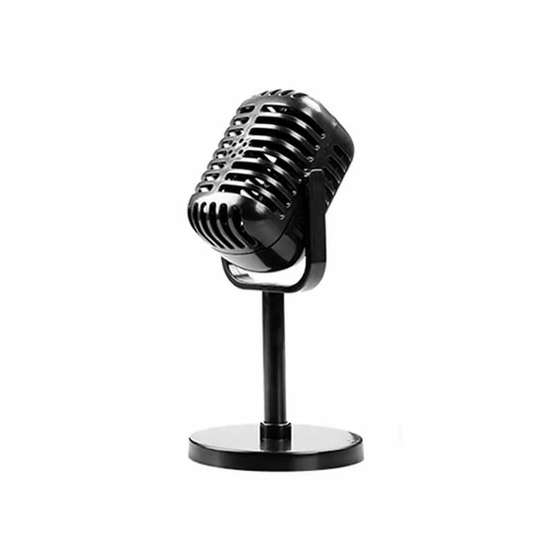Retro Microphone Prop Classic Plastic Microphone Party Favors Live Performance Home Decoration Ornaments