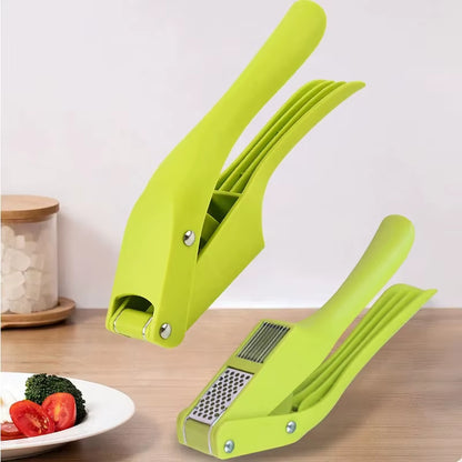 2-In-1 Multifunctional Garlic Press for Pressing Mash Garlic and Sliced Garlic Vegetable Squeezer for Home Cooking Masher Tool