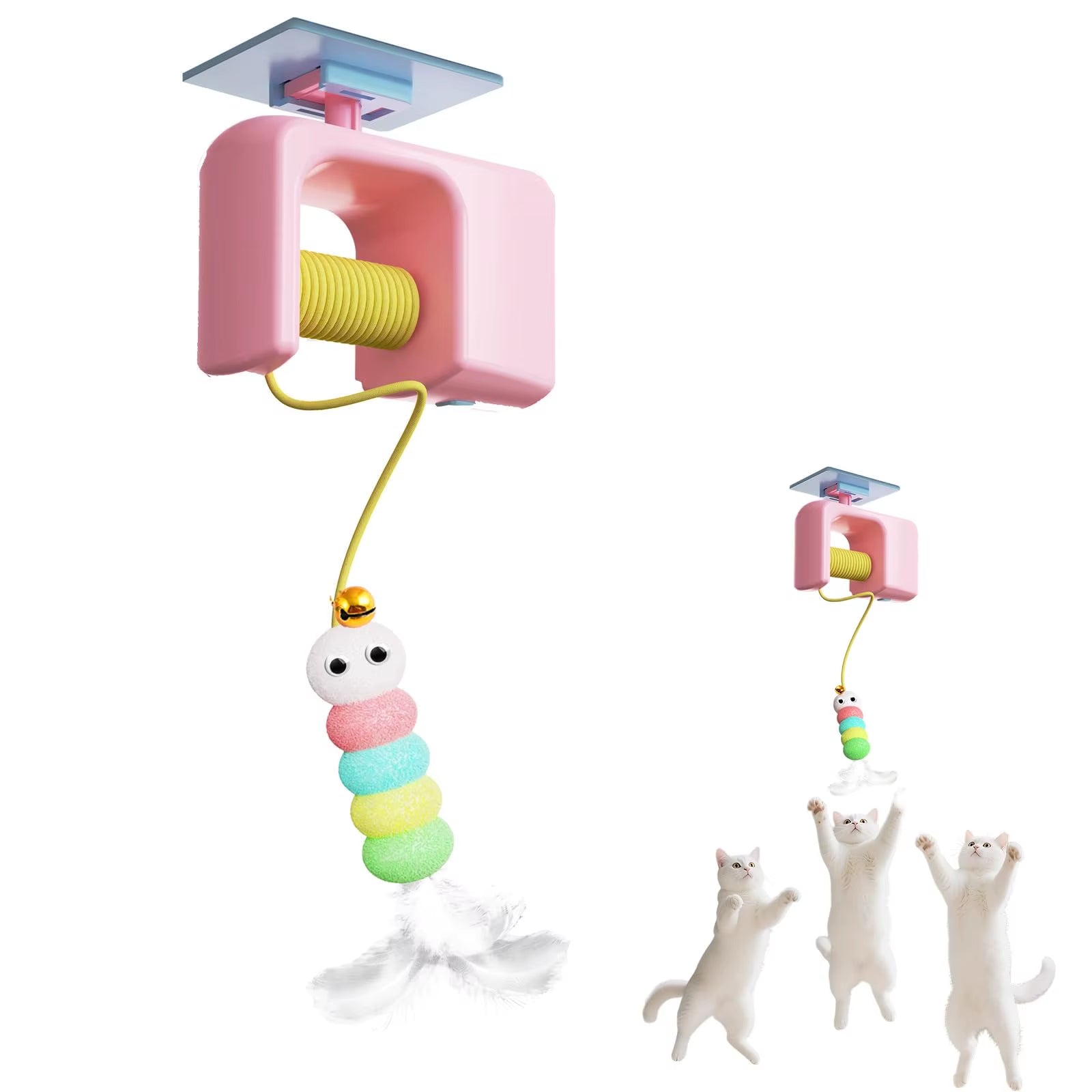 Caterpillar and Flying Bird Suitable for Self-Playing Pet Chasing Toys Interactive Cat Toys for Indoor Cats Hanging Automatic